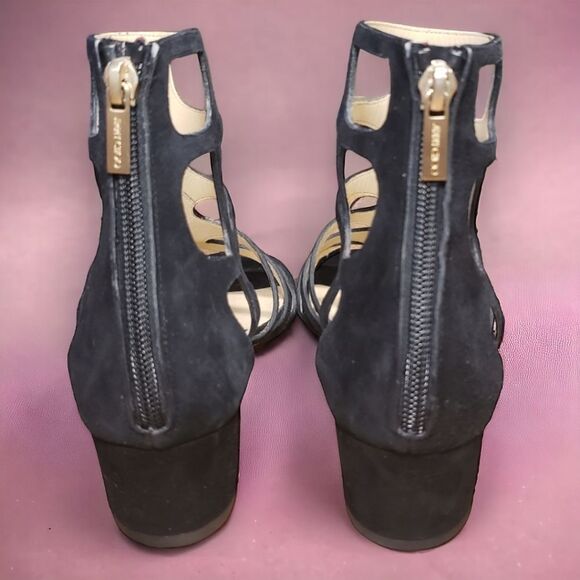 Jimmy Choo Black Parisian Baddie Suede Ren 35 Gladiator - Picture 8 of 13